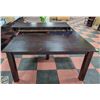 Image 1 : ESTATE DARK WOOD GRAIN KITCHEN TABLE WITH 2 LEAFS