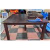 Image 2 : ESTATE DARK WOOD GRAIN KITCHEN TABLE WITH 2 LEAFS