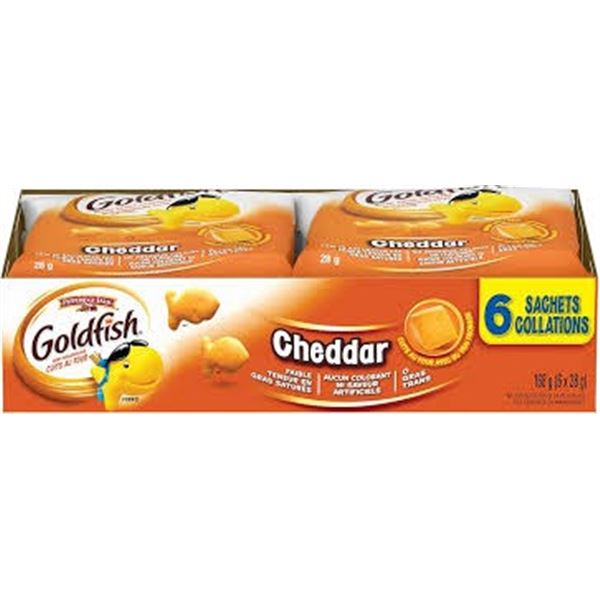 NEW 3 X 168G GOLDFISH CHEDDAR SNACK PACKS