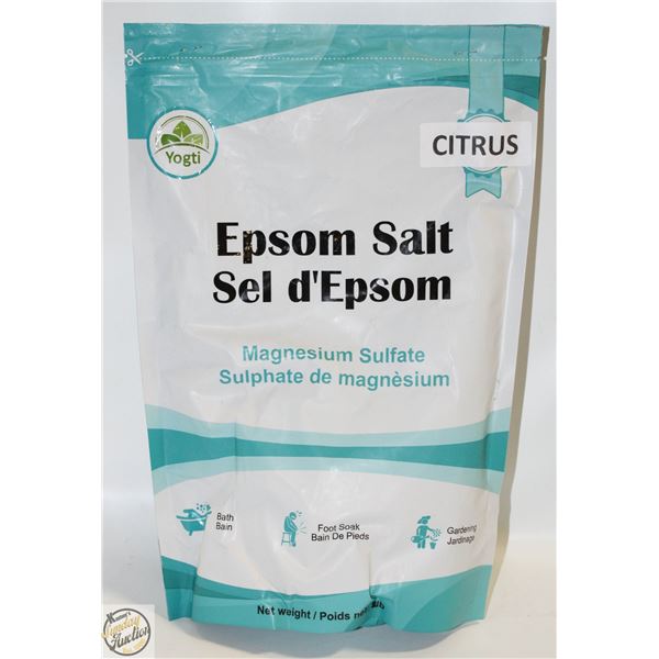 NEW 2 X 2LB YOGTI EPSOM SALT MAGNESIUM CITRUS