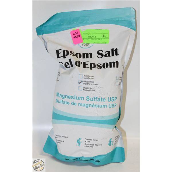 NEW 3LB YOGTI EPSOM SALT CITRUS
