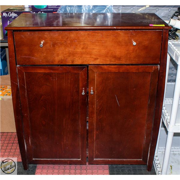 BOWED FRONT CABINET 34" X 16" X 38"
