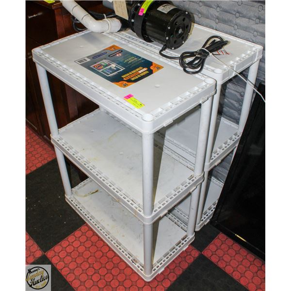 PAIR OF RESIN SHELVES 12" X 24" X 32"