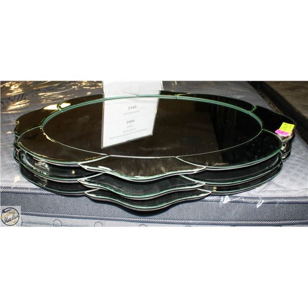 3 CURVED GLASS MIRRORS