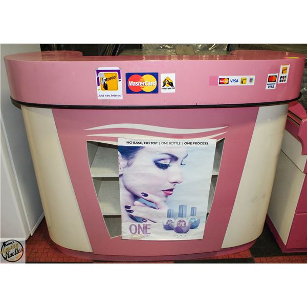 LARGE LOT OF PINK AESTHETICIAN TABLES SOLD WITH