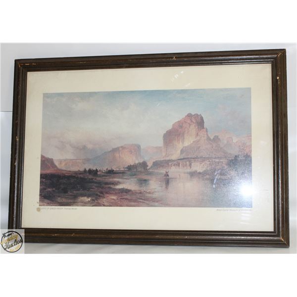 CLIFFS OF GREEN RIVER BY THOMAS MORAN