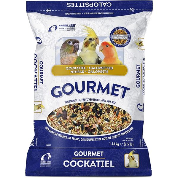 2.5LBS  HAGEN GOURMET COCKTIEL PREMIUM FOOD MIX