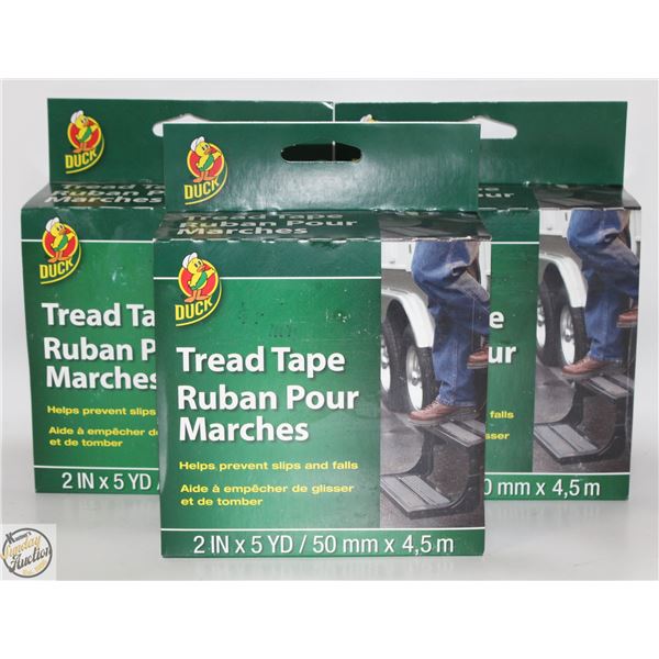 NEW 3 DUCK TREAD TAPE 2" X 5 YD EACH