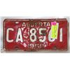 1960 ALBERTA LICENSE PLATE