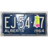 1964 ALBERTA LICENSE PLATE