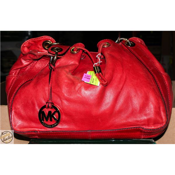 GENUINE MICHAEL KORS SOFT RED LEATHER
