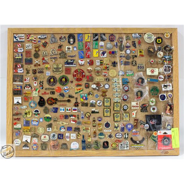 LARGE DISPLAY OF COLLECTOR PINS