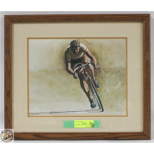 PICTURE 14 1/2" X 19 1/2" - "CYCLIST"