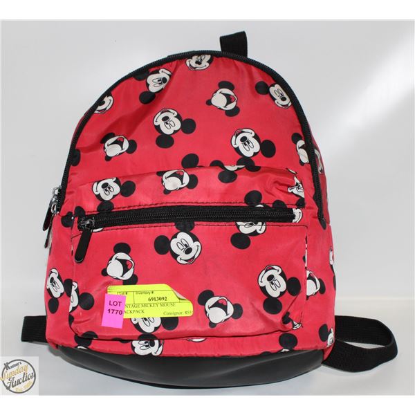 VINTAGE MICKEY MOUSE BACKPACK
