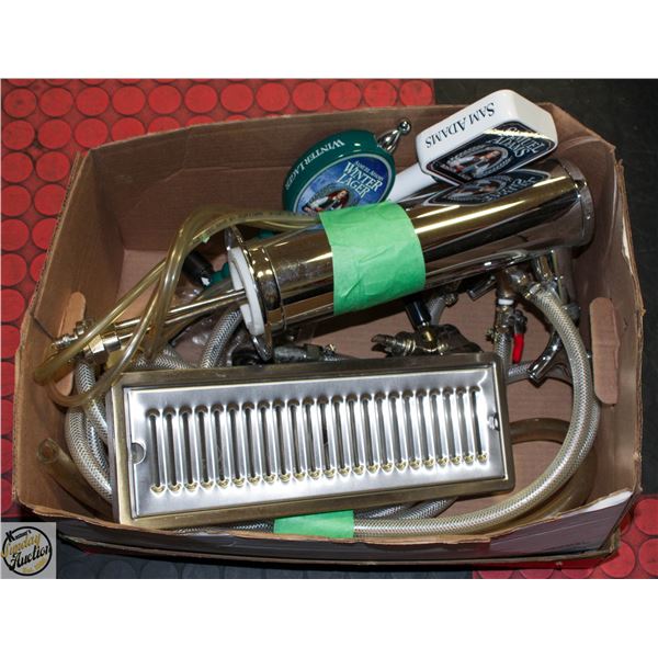 DOUBLE BEER KEG TAP WITH 2 SAMUEL ADAMS