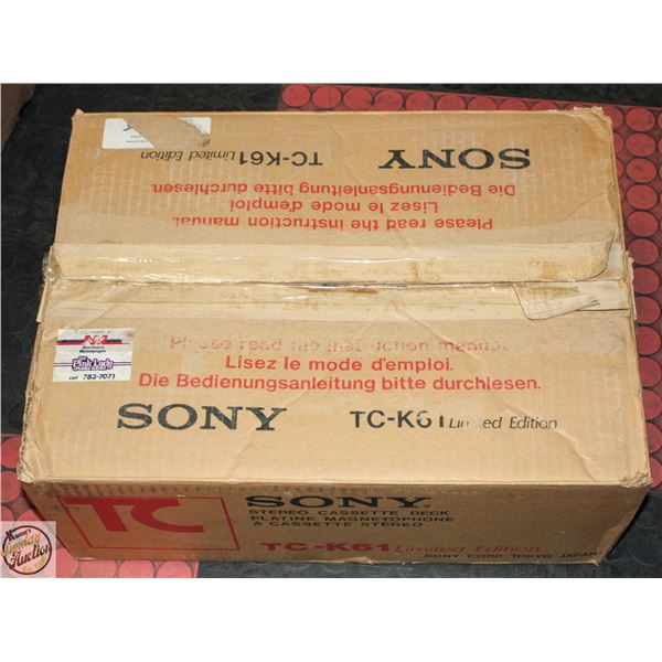 SONY STEREO LIMITED EDITION CASSETTE DECK TC-K61