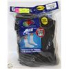BLACK CREW SOCKS 12-16 SIZE 6-PACK FRUIT OF THE