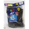 BLACK CREW SOCKS 12-16 SIZE 6-PACK FRUIT OF THE