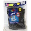 BLACK CREW SOCKS 12-16 SIZE 6-PACK FRUIT OF THE