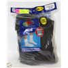 BLACK CREW SOCKS 12-16 SIZE 6-PACK FRUIT OF THE