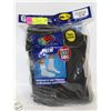 BLACK CREW SOCKS 12-16 SIZE 6-PACK FRUIT OF THE
