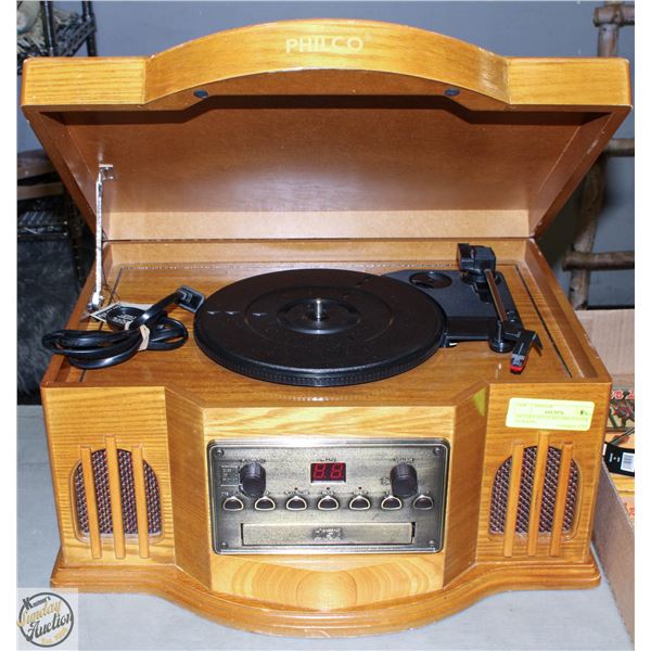 ANTIQUE STYLE RECORD PLAYER CD RADIO