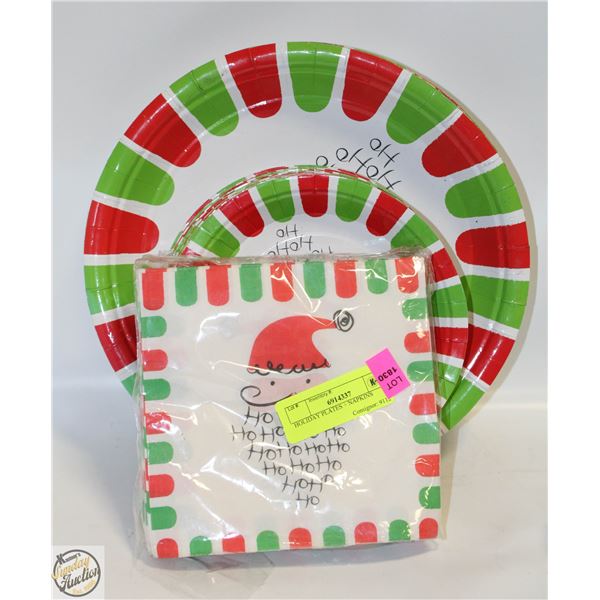HOLIDAY PLATES + NAPKINS