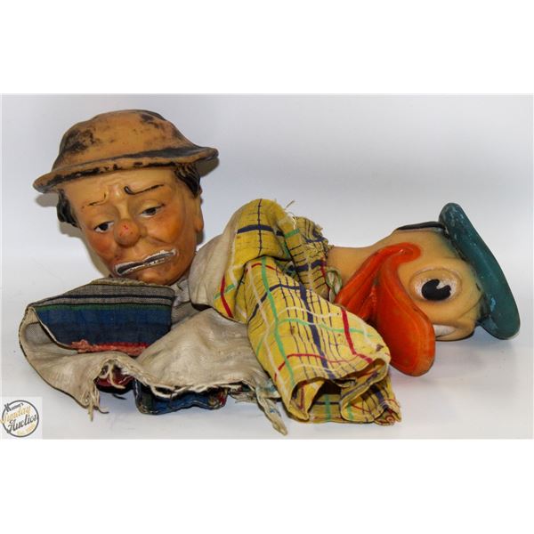 PAIR 1950S DISNEY HAND PUPPET TOYS