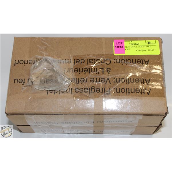 2 BOXES (7LB) OF CLEAR 3" FIRE GLASS ROCKS