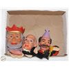 BOX WITH VINTAGE HAND PUPPETS