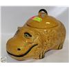 VINTAGE DORANNE OF CALIFORNIA HIPPO COOKIE JAR