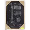 FRAMED LES PAUL GUITAR PICTURE
