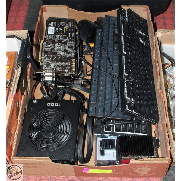LARGE LOT OF COMPUTER PARTS (DDR4, GPU, PSU, ETC)