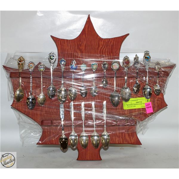 WOODEN MAPLE LEAF SHAPED COLLECTOR
