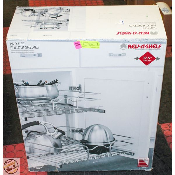 REV-A-SHELF TWO TIERED CABINET INSERT 17.5 "