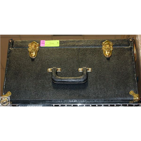 BLACK LEATHER CAMERA HARD SHELL HANDLED