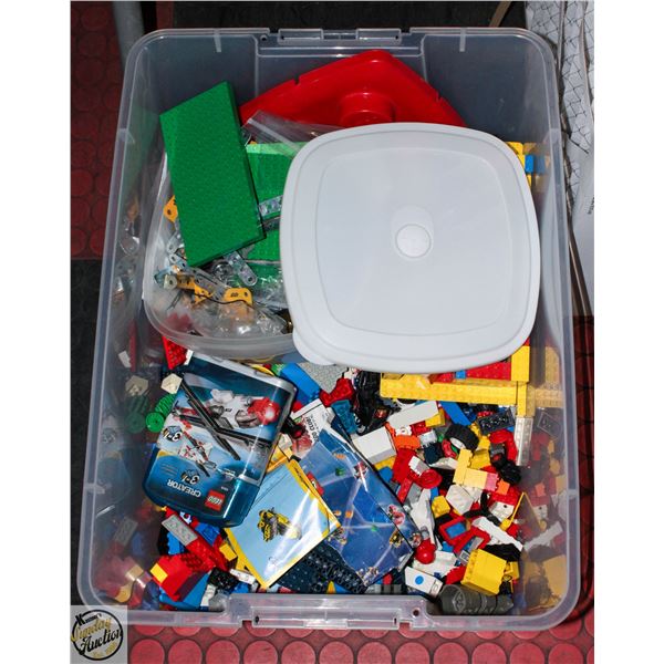 LARGE BIN FULL OF VINTAGE LEGO