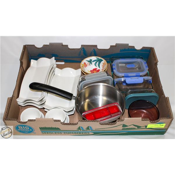 FLAT WITH SET OF 5 APERITIF PLATES, DIP