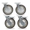 Image 1 : NEW GOOFCXO 8 INCH HEAVY DUTY CASTER WHEELS 4 PC