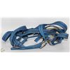 BLUE EQUINE HARNESS WITH SPLIT BIT