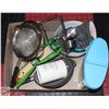 BOX OF BAKING ITEMS - STRAINERS, MEASURING