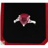 Image 1 : #2541-10 X 11 PEAR SHAPED NATURAL RUBY