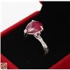 Image 2 : #2541-10 X 11 PEAR SHAPED NATURAL RUBY