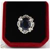 Image 1 : #2542-11 X 13 OVAL NATURAL SAPPHIRE SET IN