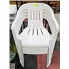 STACK OF 4 WHITE NYLON PLASTIC DECK/LAWN/