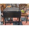 WOODEN DROP LEAF TABLE H-29" AND 2 CHAIRS