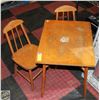 ANTIQUE CHILDREN (2) CHAIRS AND TABLE