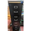 4 DRAWER BLACK METAL FILE CABINET 52.5" X 26.5" X