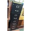 Image 3 : 4 DRAWER BLACK METAL FILE CABINET 52.5" X 26.5" X