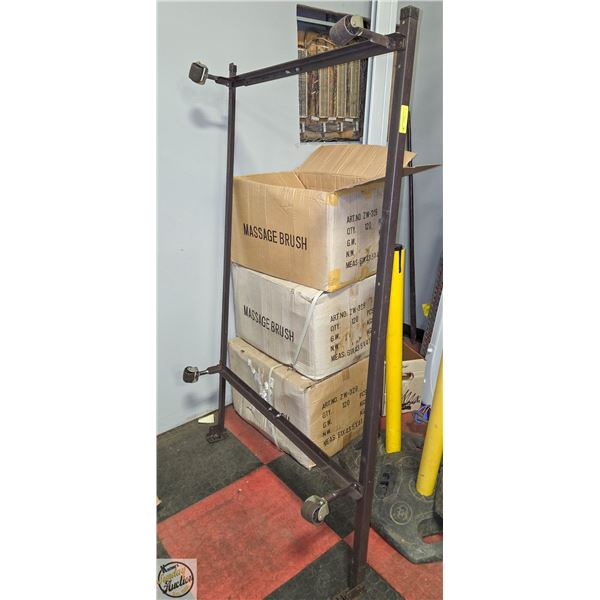 METAL BEDFRAME ON WHEELS